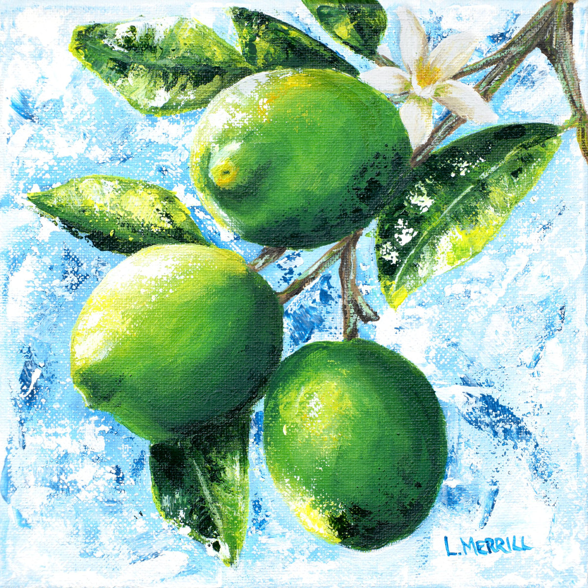 Mixed Collection: Limes, giclee print by Linda Merrill