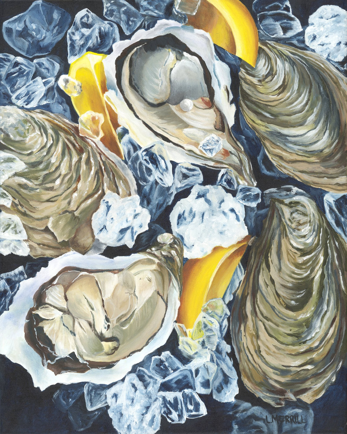Dinner Surprise, giclee print by Linda Merrill