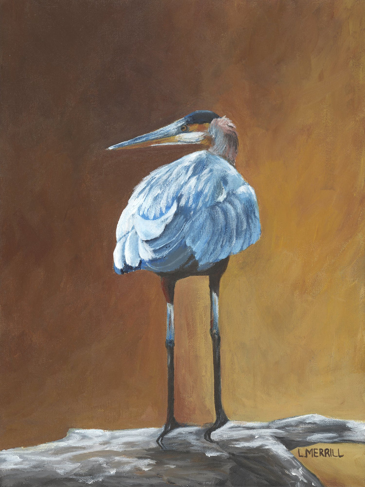 Feathered Horizon, giclee print by Linda Merrill