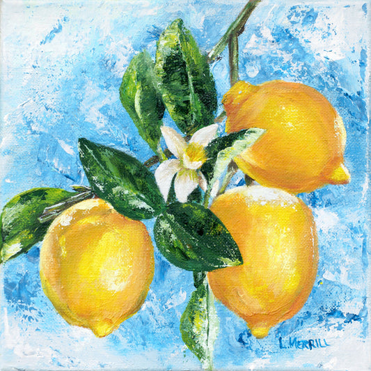 Mixed Collection: Lemons, giclee print by Linda Merrill