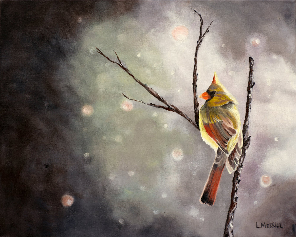 Winter Visitor, giclee print by Linda Merrill